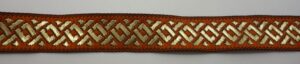 15-060 Webband 15-060, Keltisches Flechtband Gold – für Hundehalsbänder 15 bis 20 mm
