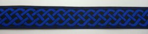 Webband 20-043, Flechtband Royalblau auf Schwarz – für Hundehalsbänder 20 bis 24 mm