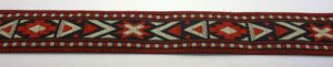 20-085 Webband 20-085, Westernmuster Rot-Beige – für Hundehalsbänder 20 bis 24 mm