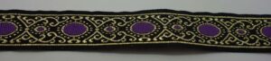 Webband 20-124, Goldfiligran Violett – für Hundehalsbänder 20 bis 24 mm