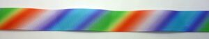 20-149 Webband 20-149, Regenbogen diagonal – für Hundehalsbänder 20 bis 24 mm