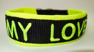 Hundehalsband 1097, My Love bestickt – fertig ab Lager