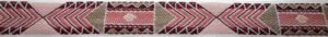 Webband 20-229, Ethnopfeile Rosa-Bordeaux – für Hundehalsbänder 20 bis 24 mm