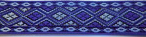 Webband 25-036, Trachtenborte Royalblau – für Hundehalsbänder 25 bis 35 mm