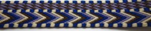 Webband 25-042, Zickzack Blau-Violett – für Hundehalsbänder 25 bis 35 mm
