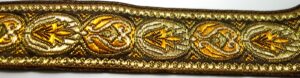 Webband 25-050, Brokatborte Gold – für Hundehalsbänder 25 bis 35 mm