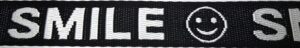 25-063 Webband 25-063, Schriftband SMILE Schwarz – für Hundehalsbänder 25 bis 35 mm