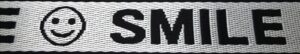 25-064 Webband 25-064, Schriftband SMILE Weiss – für Hundehalsbänder 25 bis 35 mm