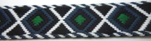 25-065 Webband 25-065, Webrauten Blau-Schwarz – für Hundehalsbänder 25 bis 35 mm
