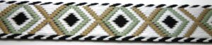 25-066 Webband 25-066, Webrauten Beige-Salbei – für Hundehalsbänder 25 bis 35 mm